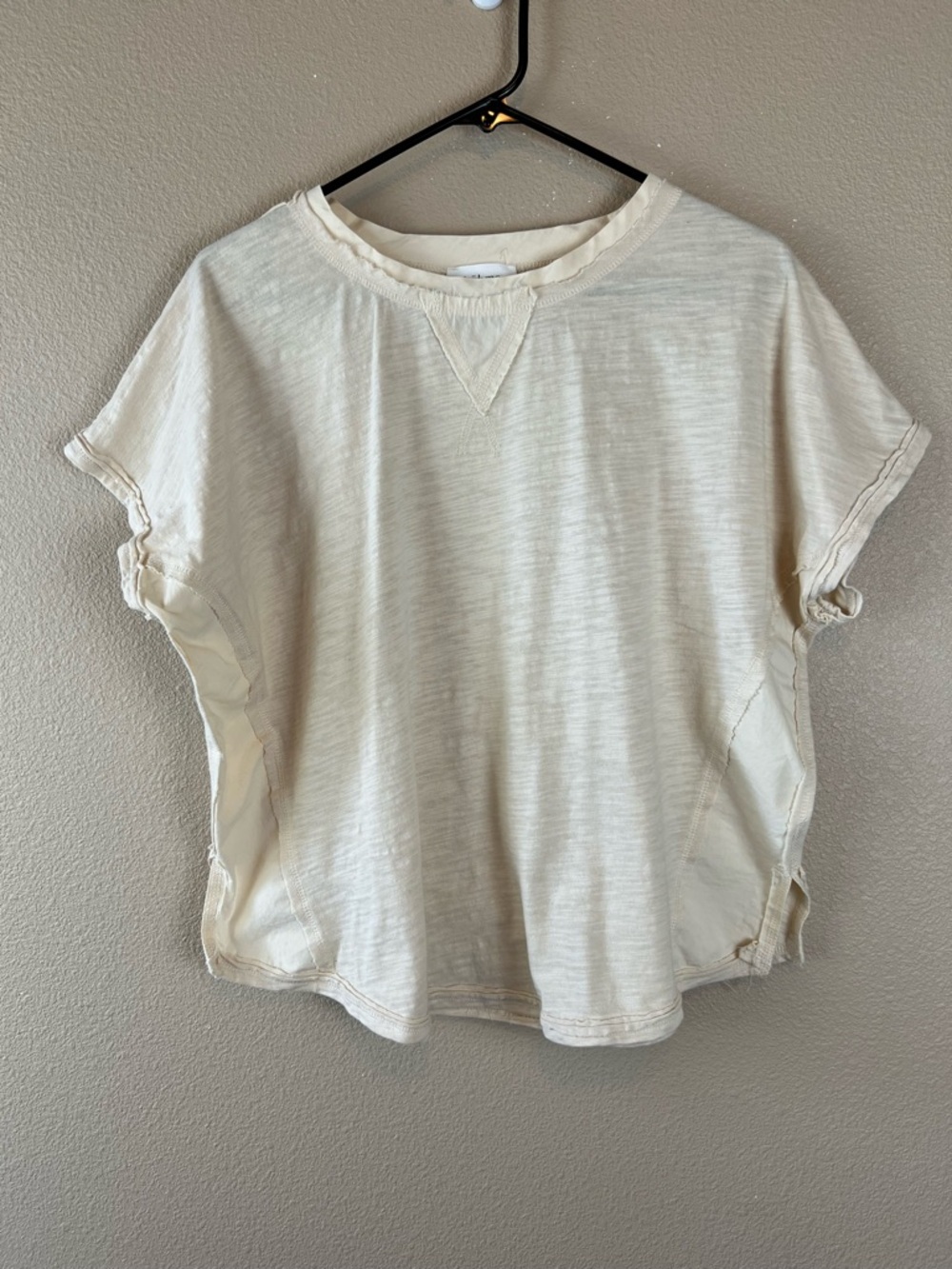 bohme Cream Short Sleeve Slub Tee